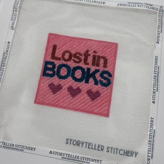 Lost in Books — Modern Needlepoint Kit (Small Design)