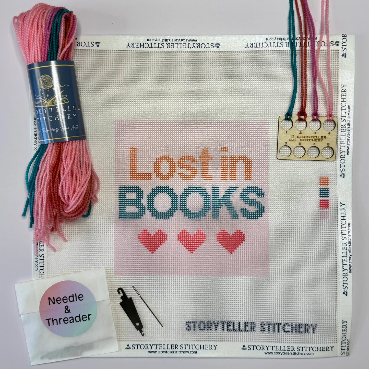 Lost in Books Needlepoint Kit