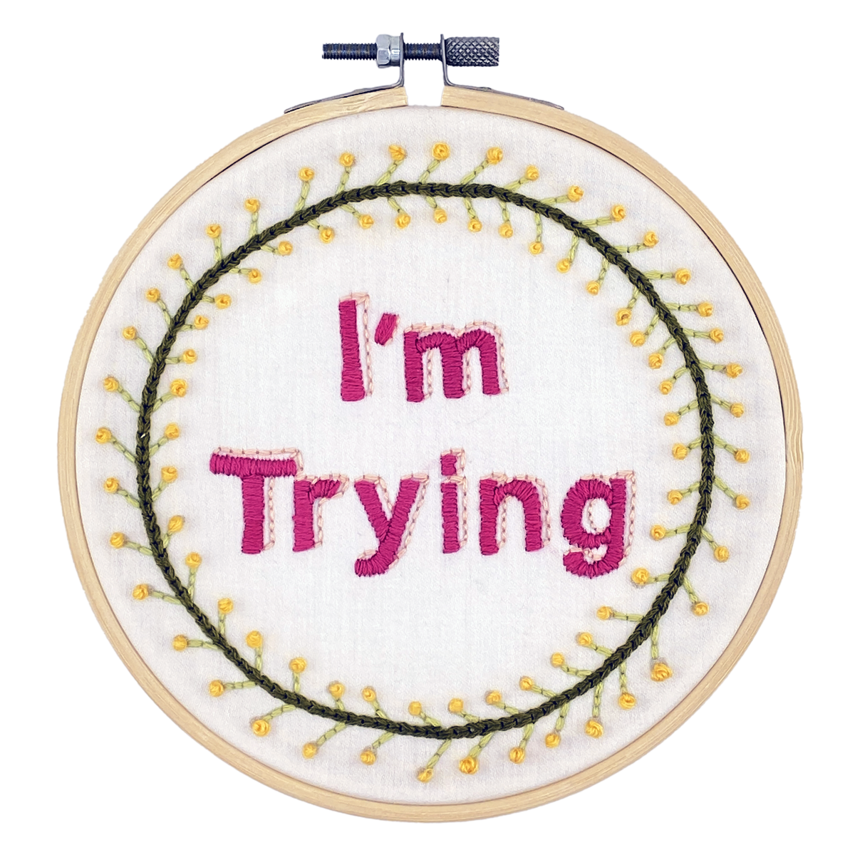 I'm Trying Embroidery Kit