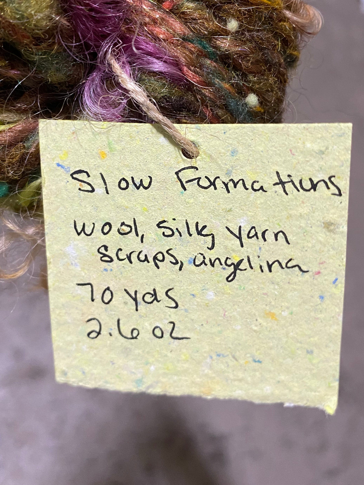 Slow Formations Hand Spun Yarn