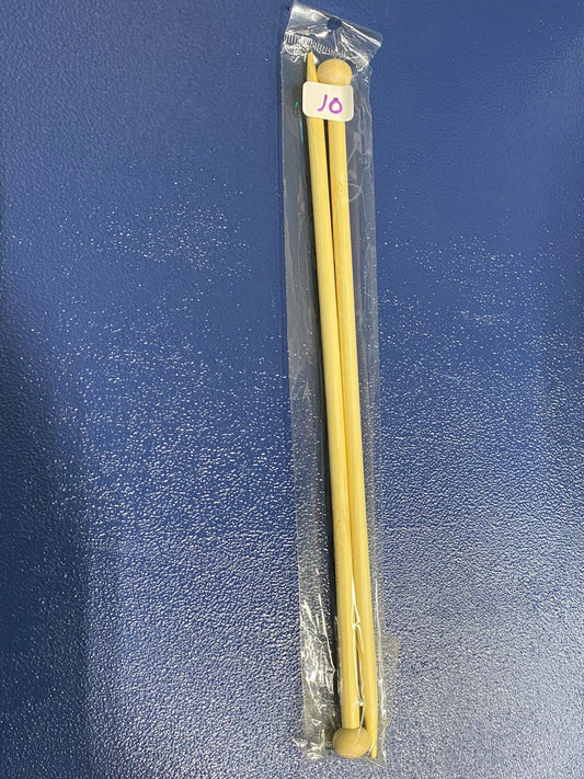Straight Wooden Knitting Needles US 10