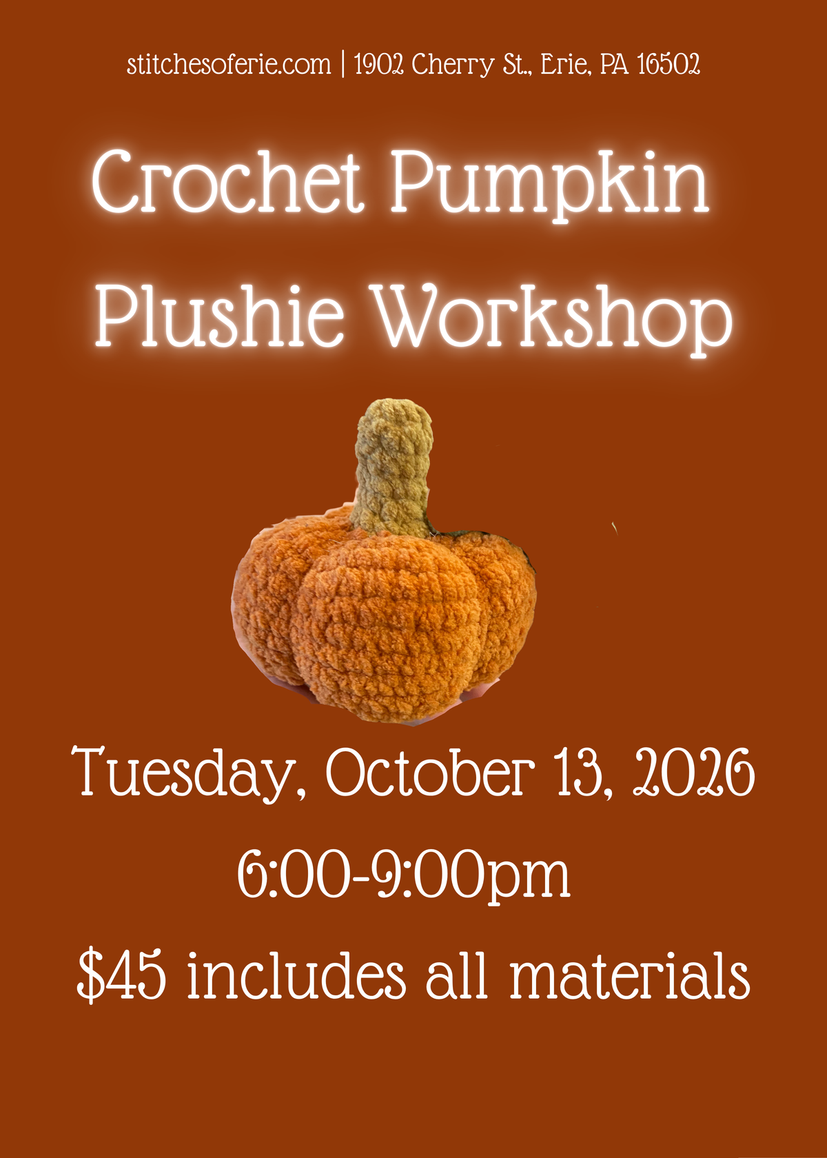 Crochet Pumpkin Plushie Workshop