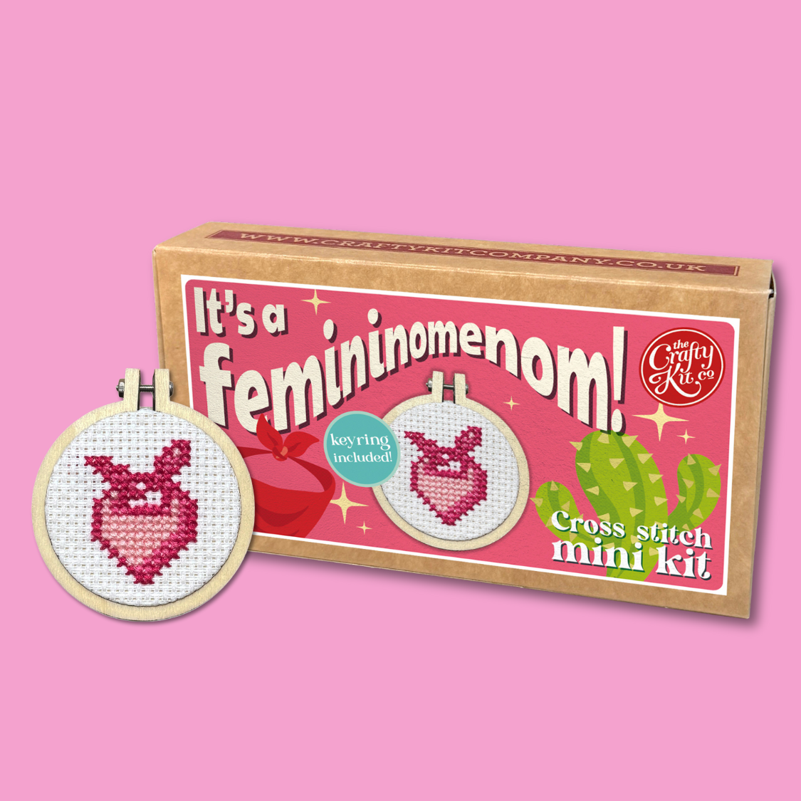 It's a Femininomenom! Mini Matchbox Cross Stitch Kit
