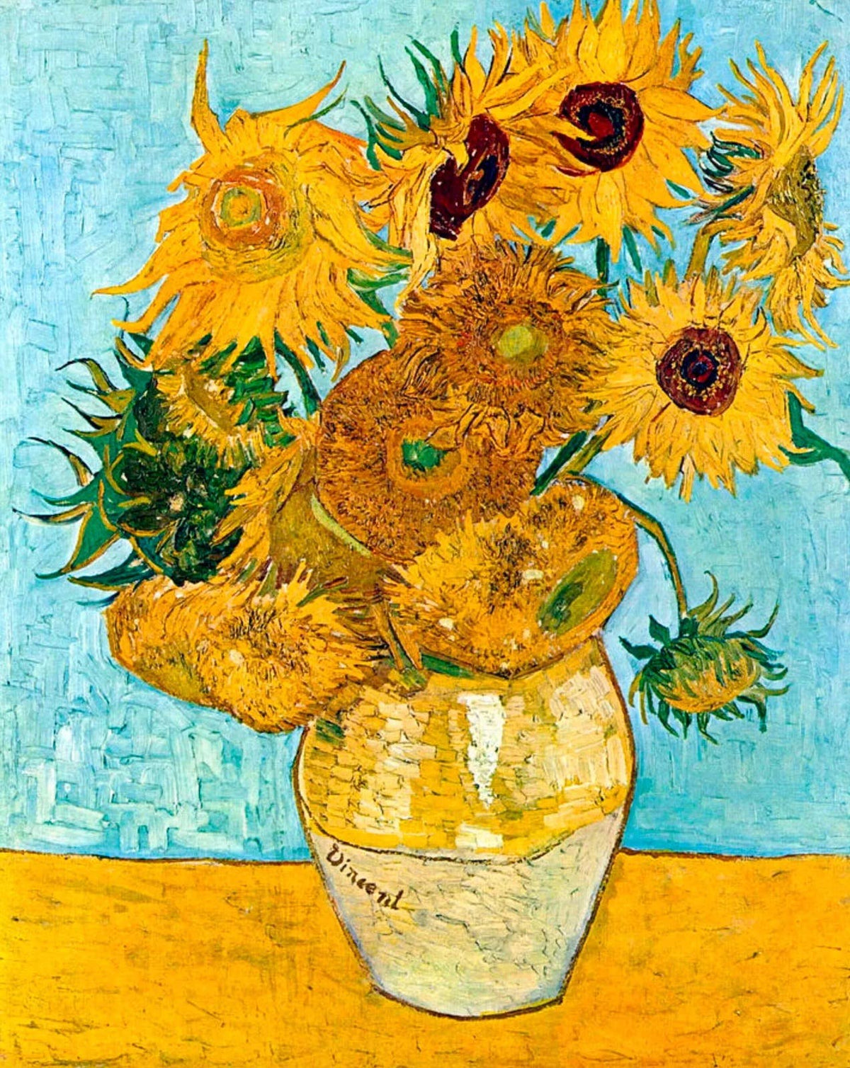 Van Gogh's Sunflower Mini Matchbox Cross Stitch Kit