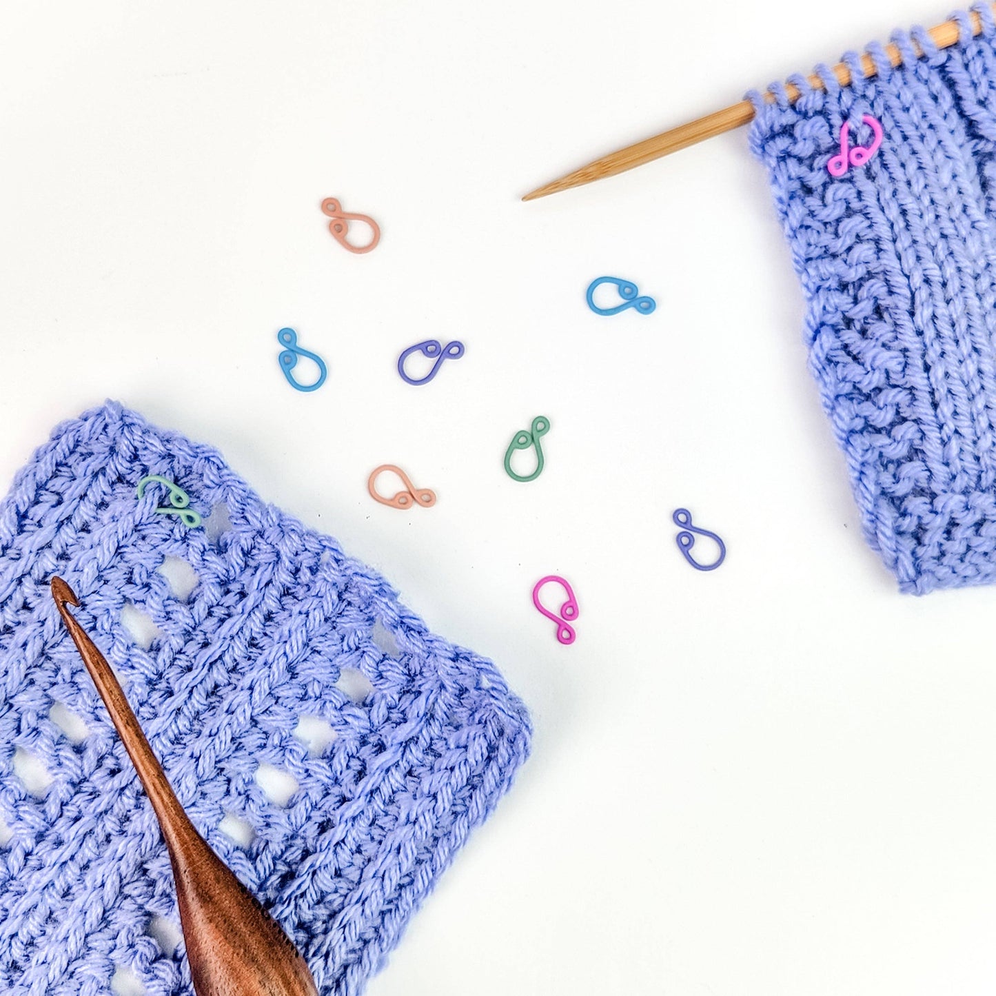Pastel Rainbow Cast Melody Clips - Simple Locking Stitch Markers