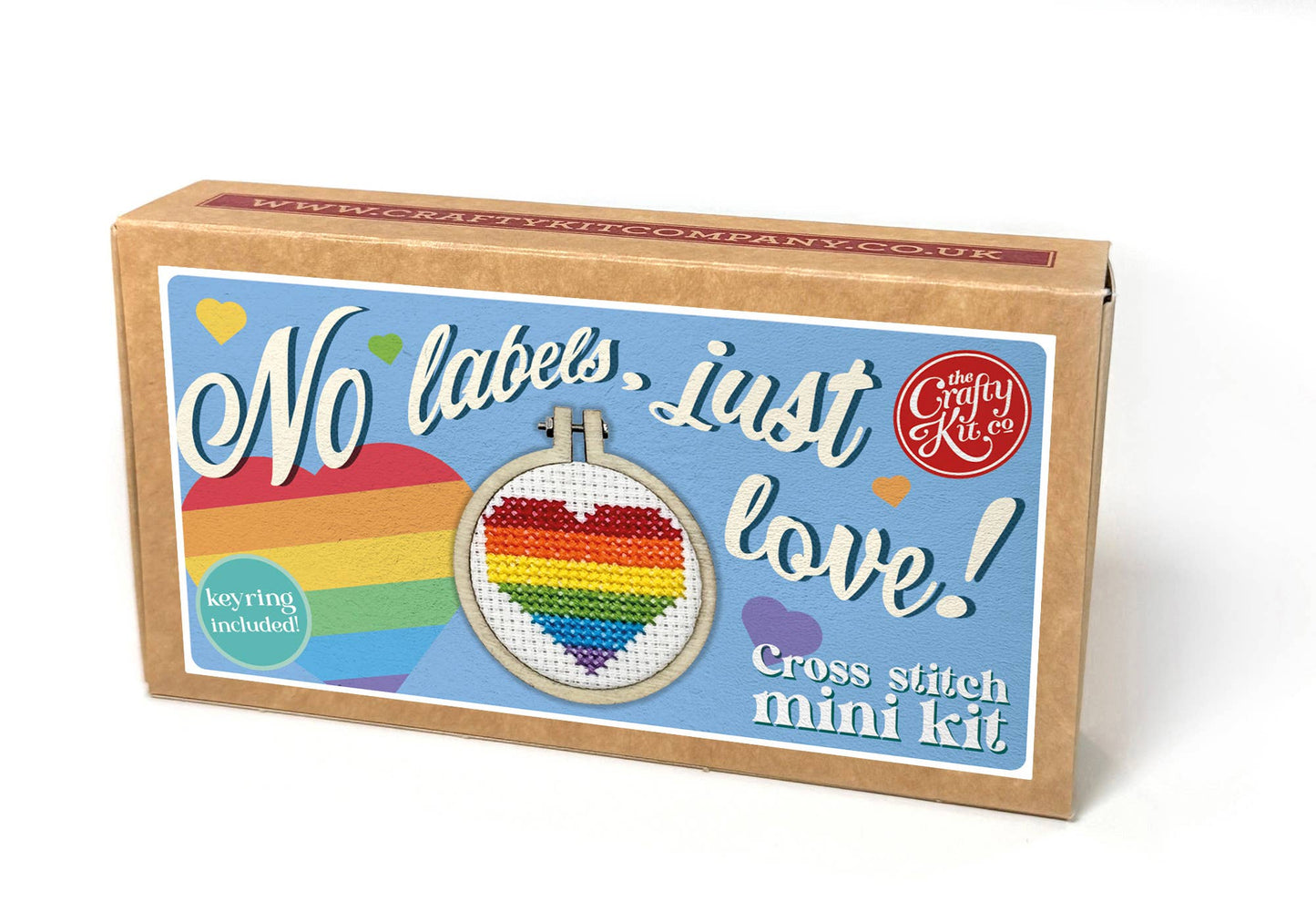 'No Labels, Just Love' Mini Matchbox Cross Stitch Kit