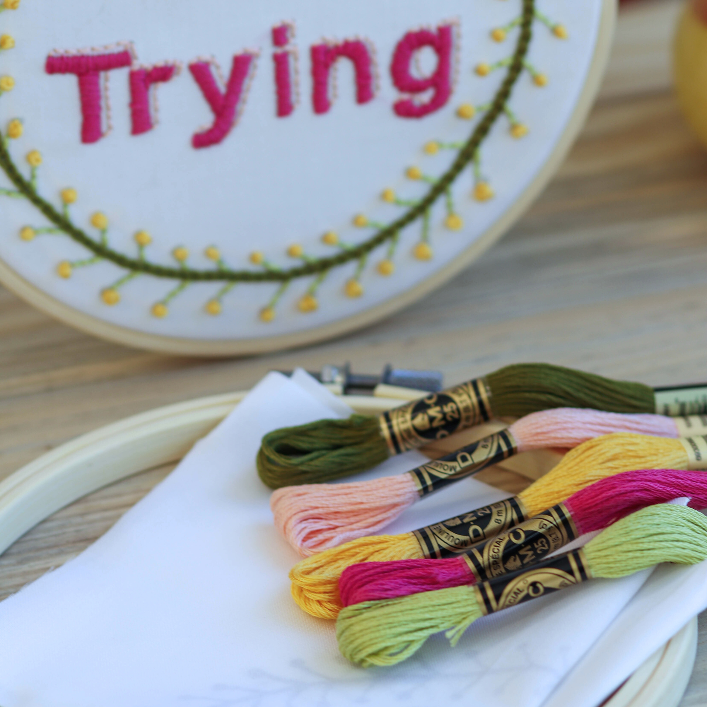 I'm Trying Embroidery Kit