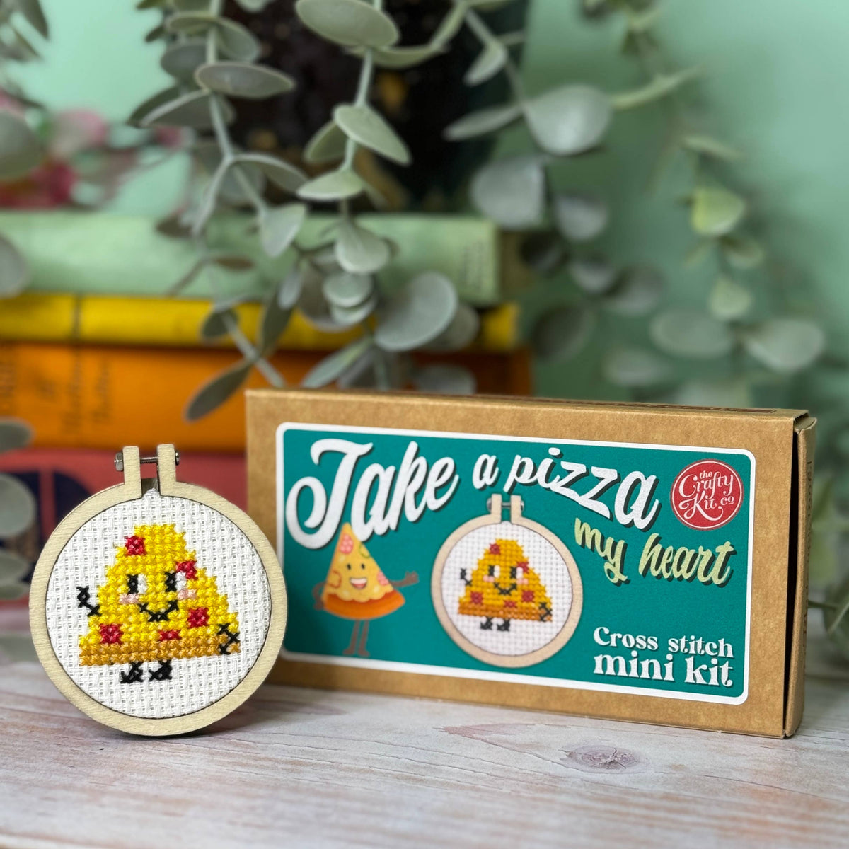 Take A Pizza My Heart Mini Matchbox Cross Stitch Kit