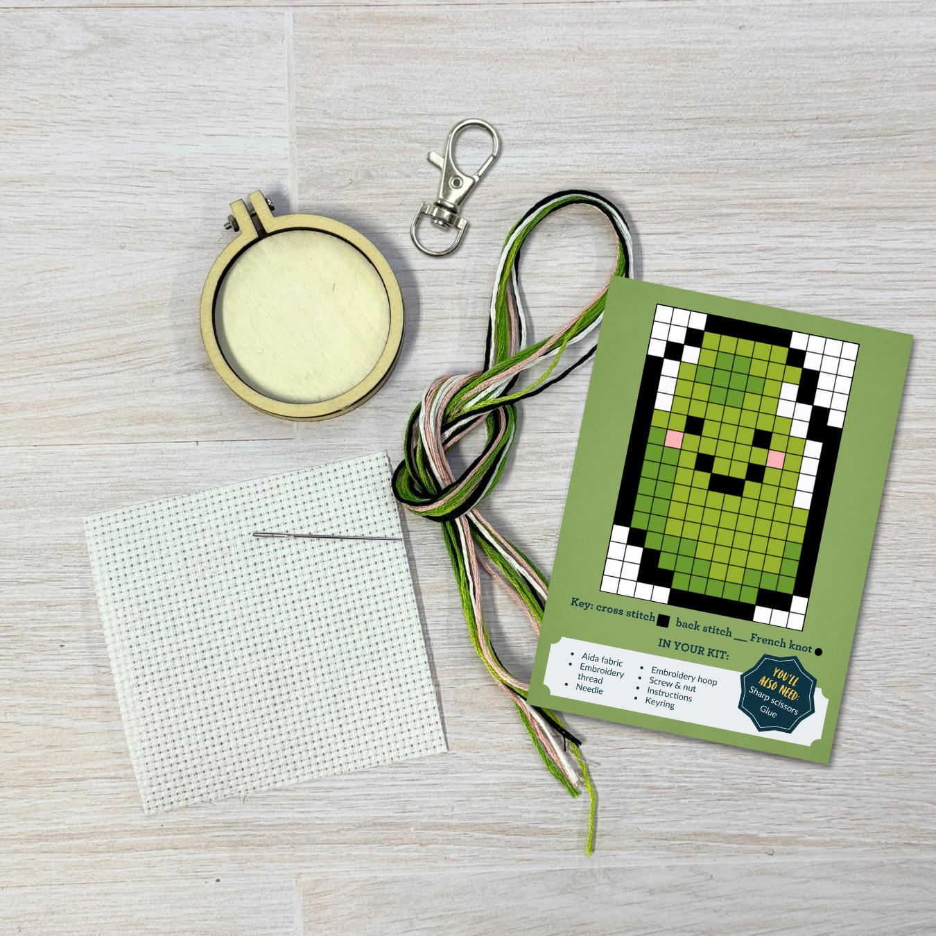 'Olive You Very Much' Mini Matchbox Cross Stitch Kit