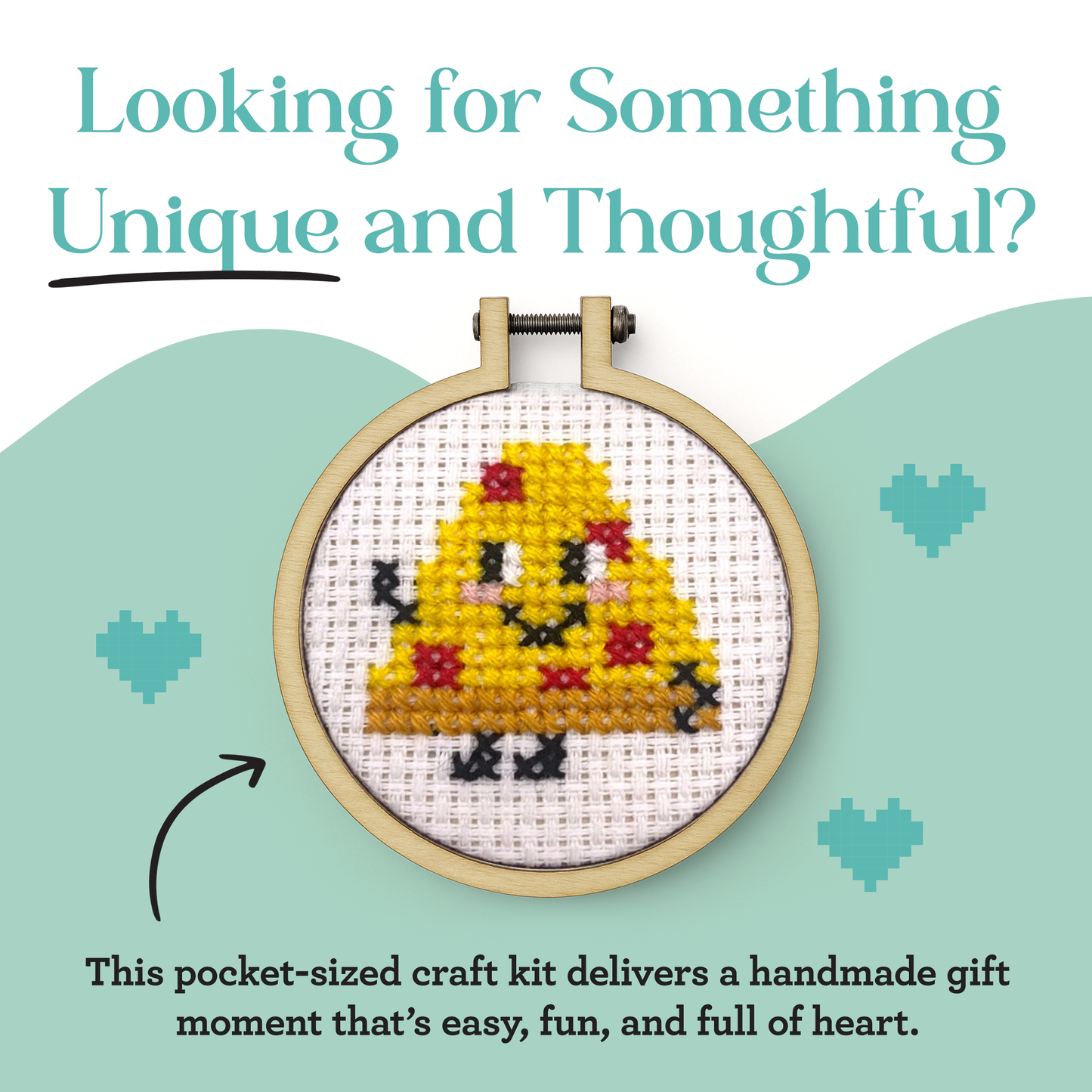 Take A Pizza My Heart Mini Matchbox Cross Stitch Kit