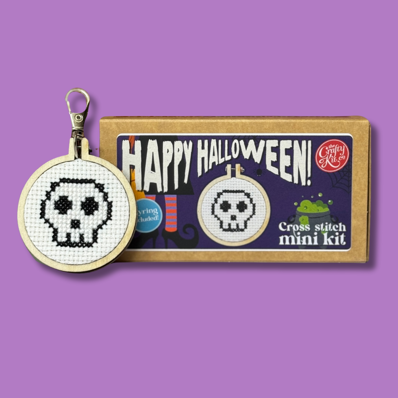 'Happy Halloween!' Mini Matchbox Cross Stitch Kit