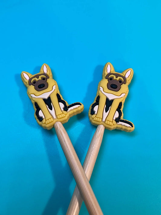 German Shepherd Knitting Needle Protectors