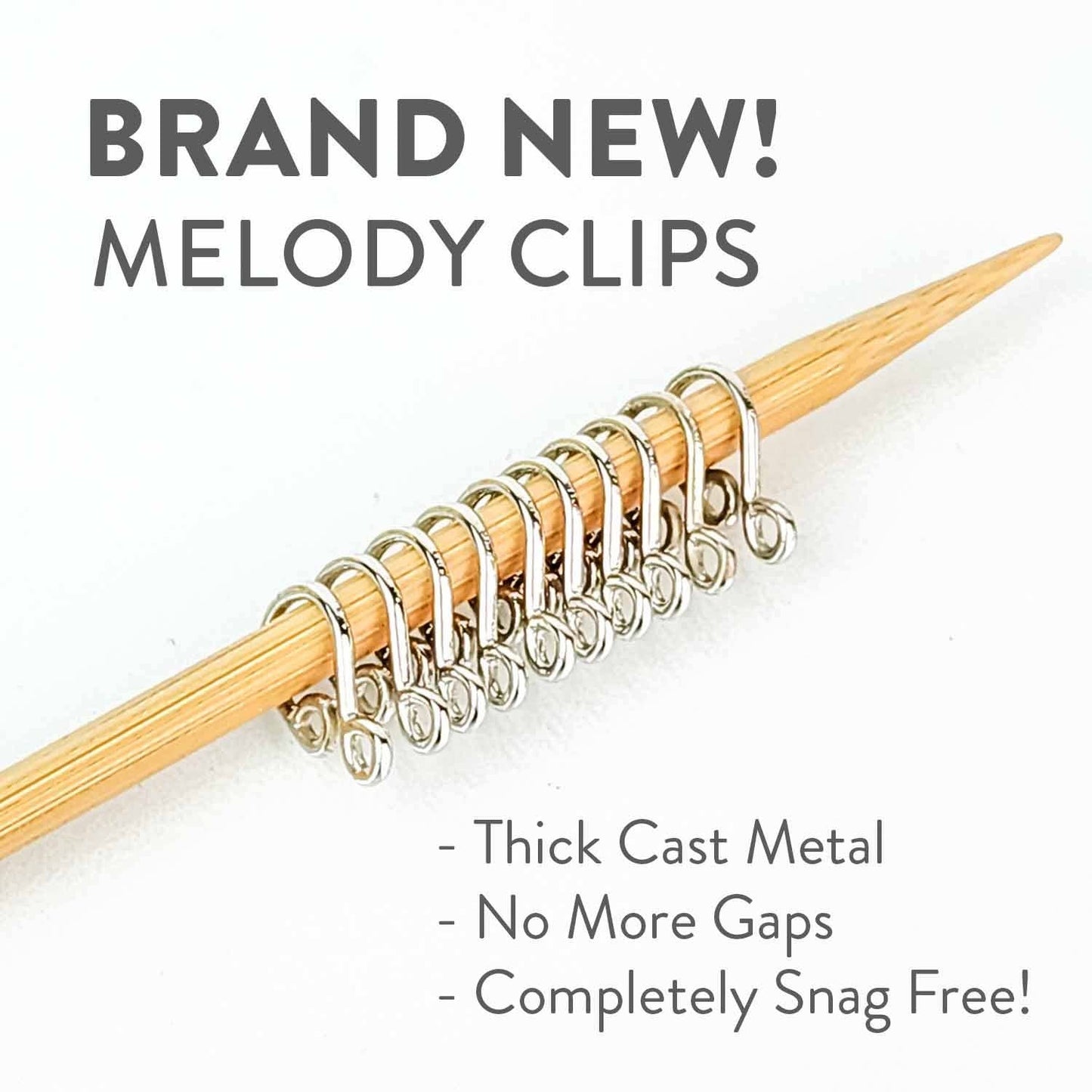 Pastel Rainbow Cast Melody Clips - Simple Locking Stitch Markers