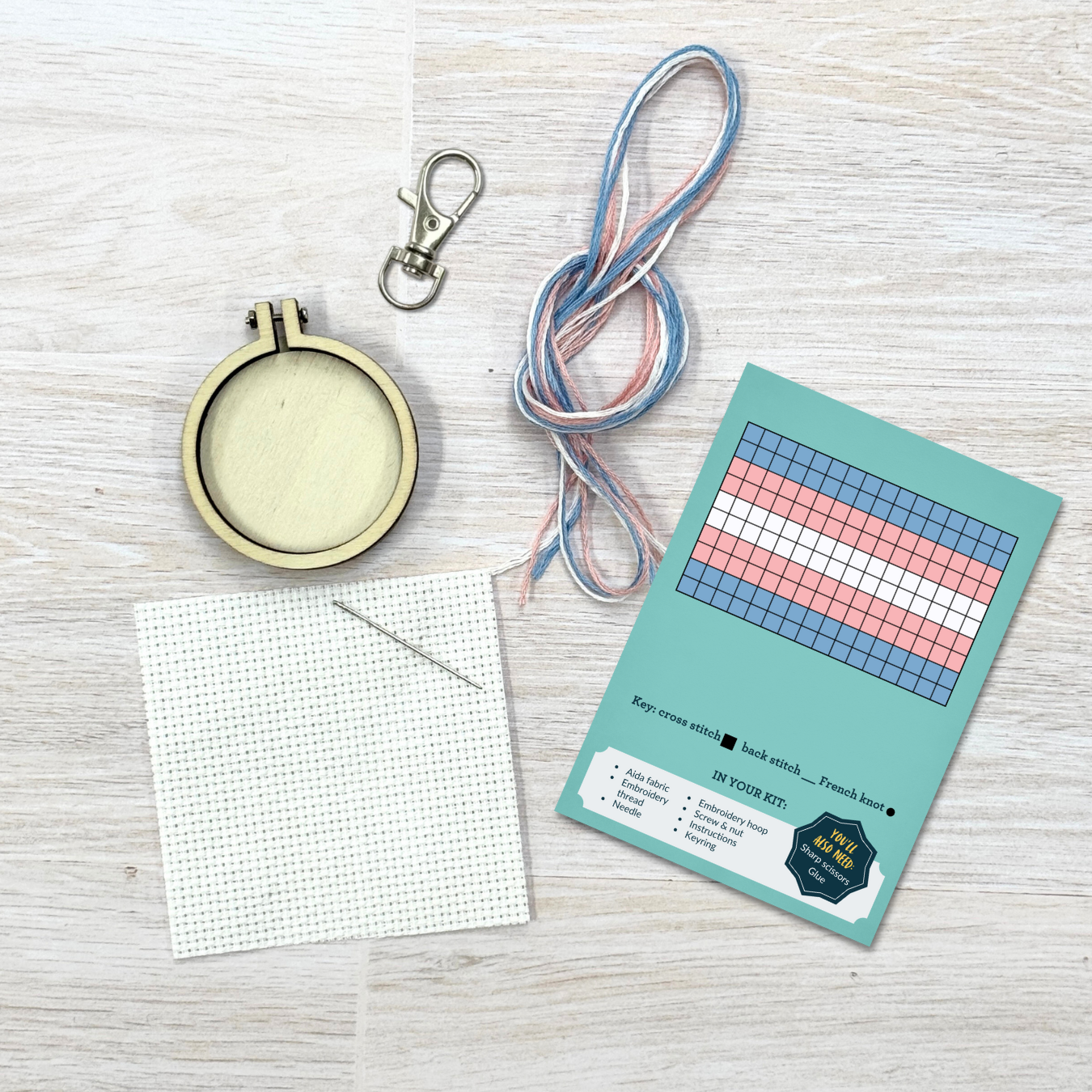 'Live Loud, Live Proud' Mini Matchbox Cross Stitch Kit