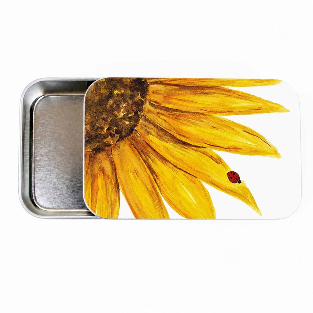 Sunflower Stitch Marker Tin