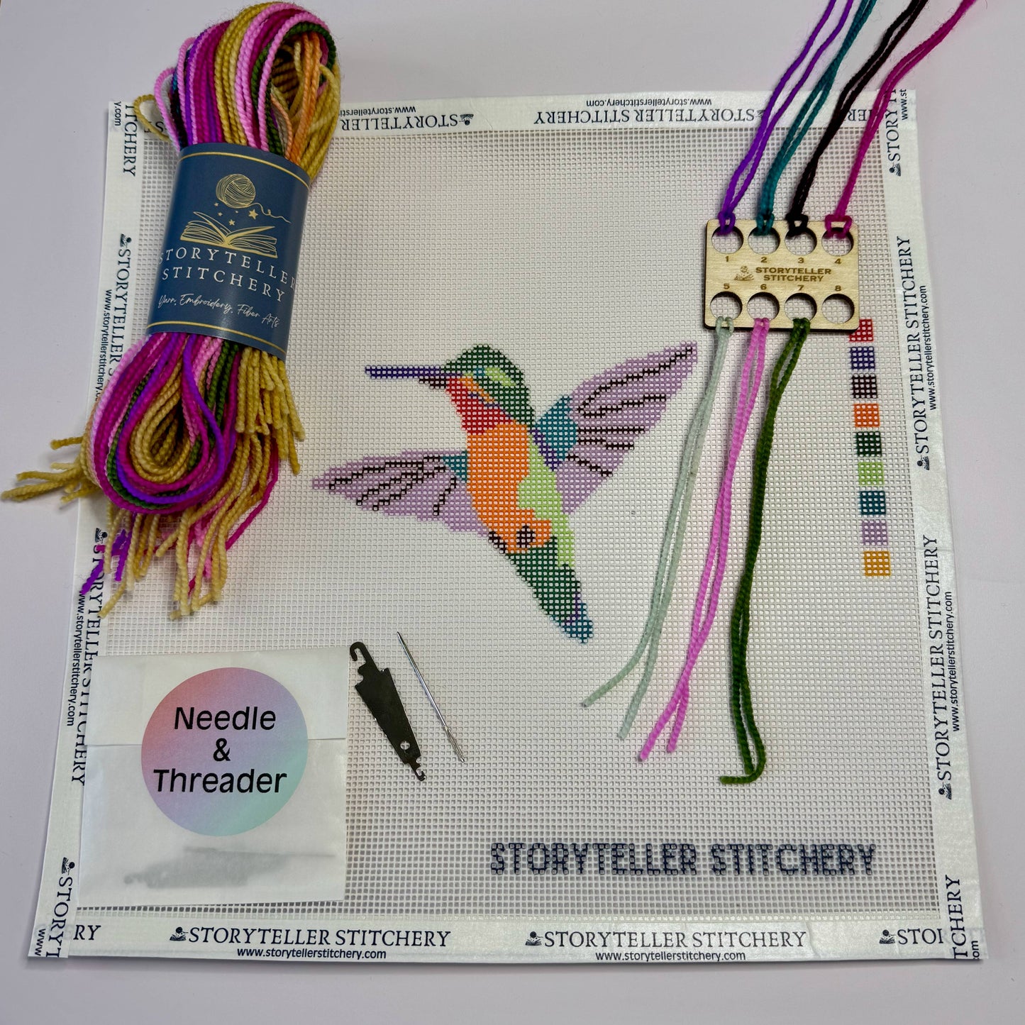 Hummingbird — Modern Needlepoint Kit (Small Design)