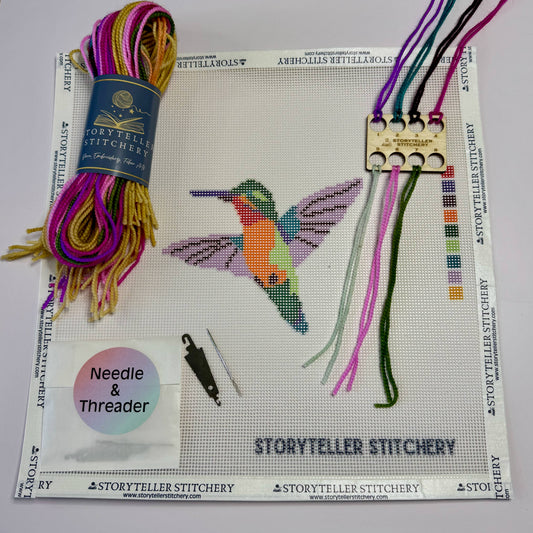 Hummingbird — Modern Needlepoint Kit (Small Design)