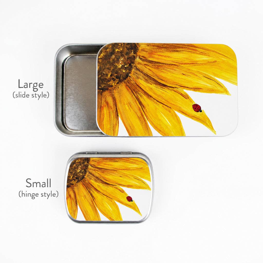 Sunflower Stitch Marker Tin