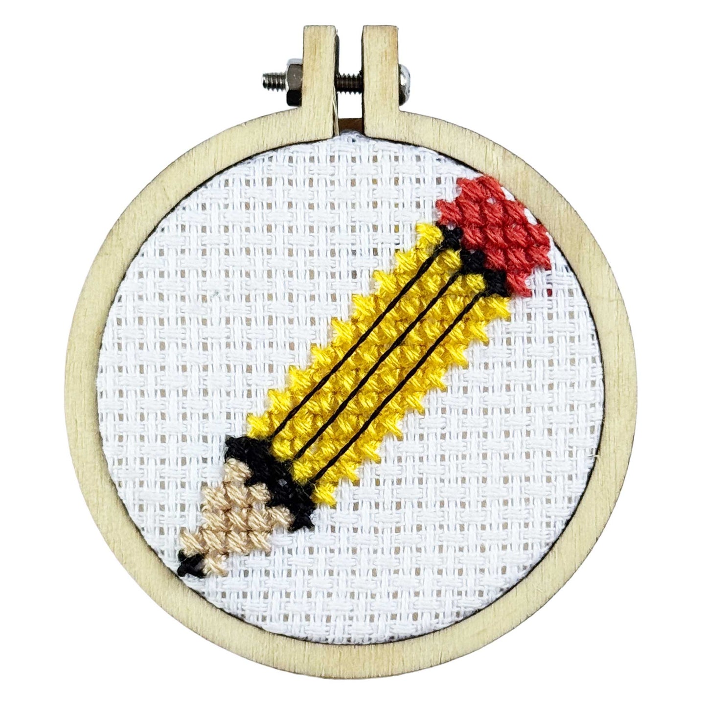 'Thank you, Teacher!'(pencil) Mini Matchbox Cross Stitch Kit