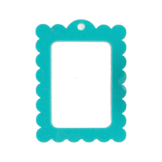 Bag Tag: Large Scallop Rectangle