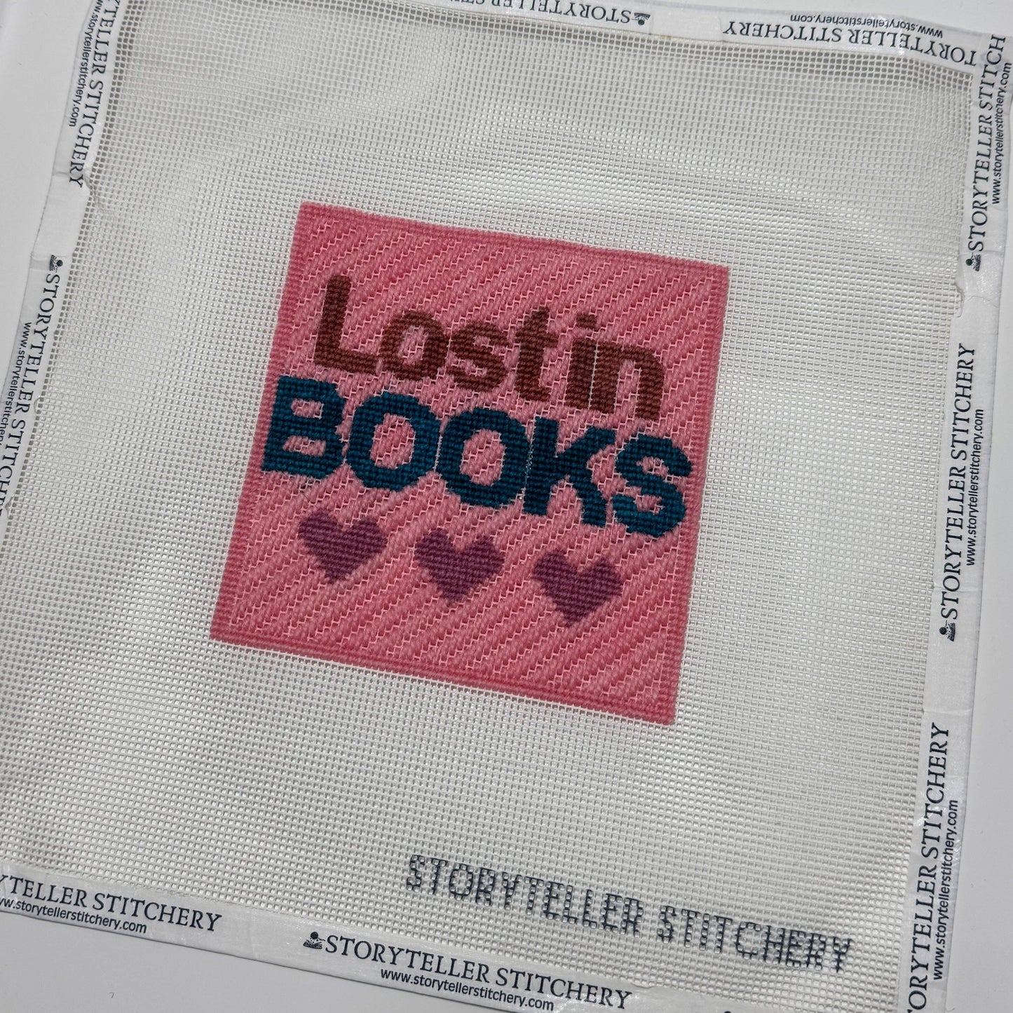 Lost in Books — Modern Needlepoint Kit (Small Design)