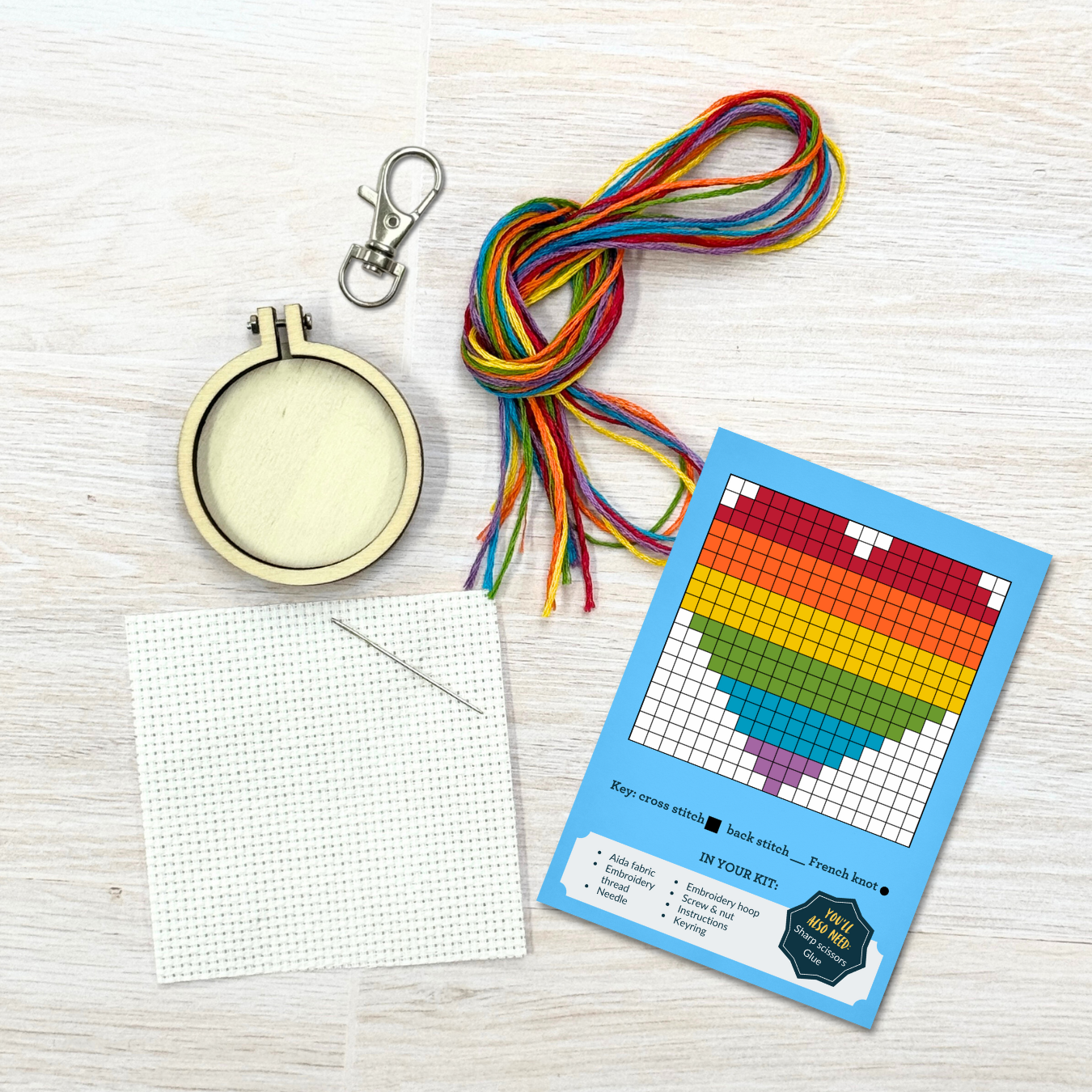 'No Labels, Just Love' Mini Matchbox Cross Stitch Kit