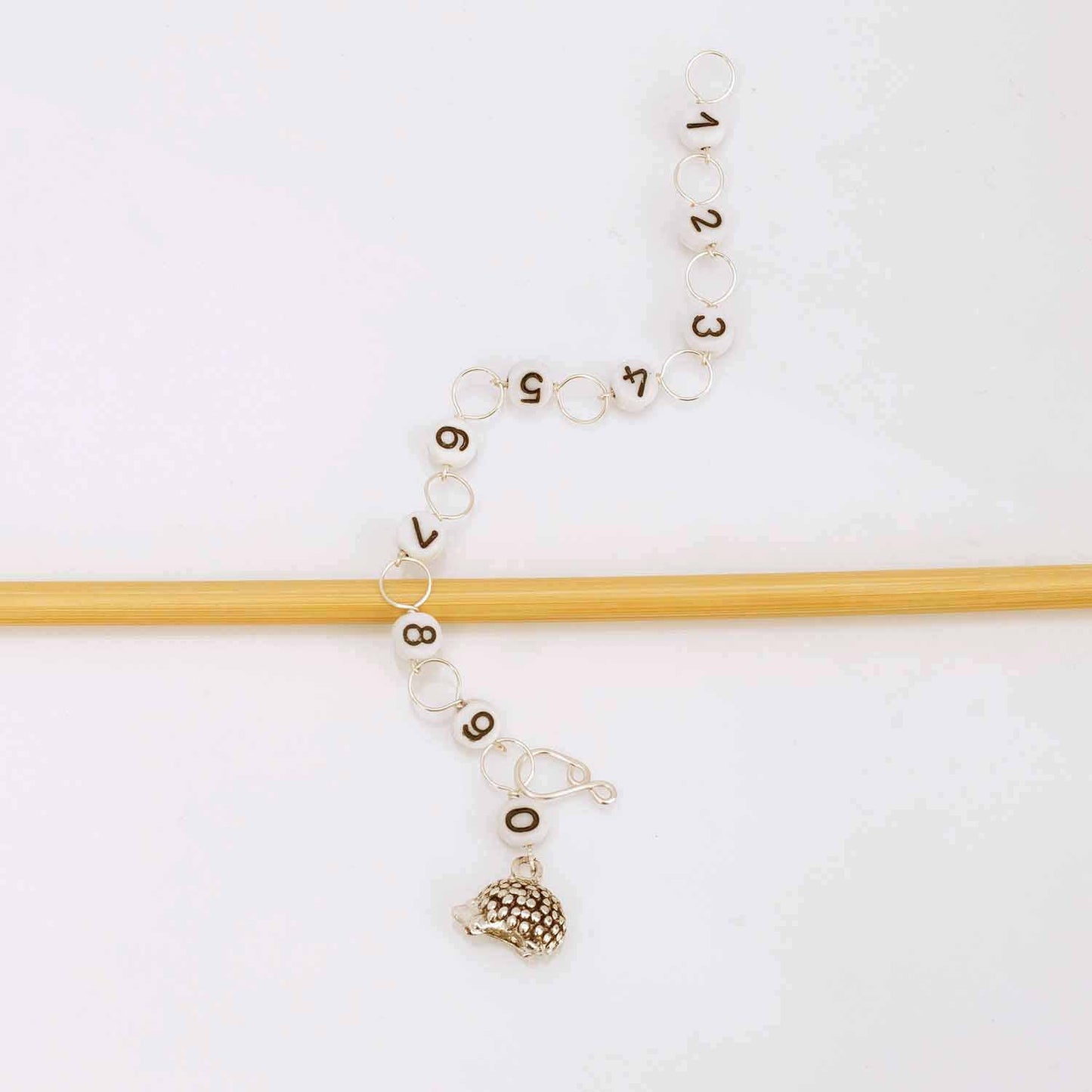 Silver Hedgehog Chain Row Counter