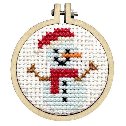 Snowman Mini Matchbox Christmas Cross Stitch Kit
