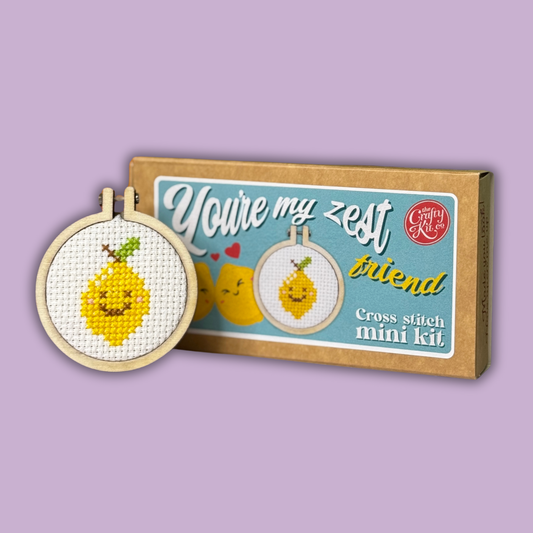 'You're My Zest Friend' Mini Matchbox Cross Stitch Kit