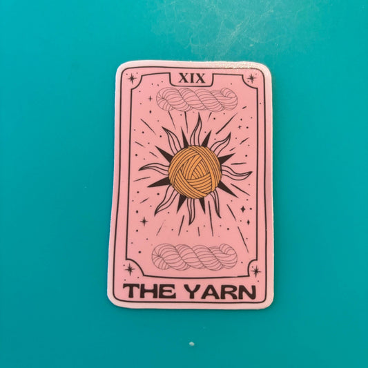 The Yarn Tarot Card Sun Vinyl Sticker