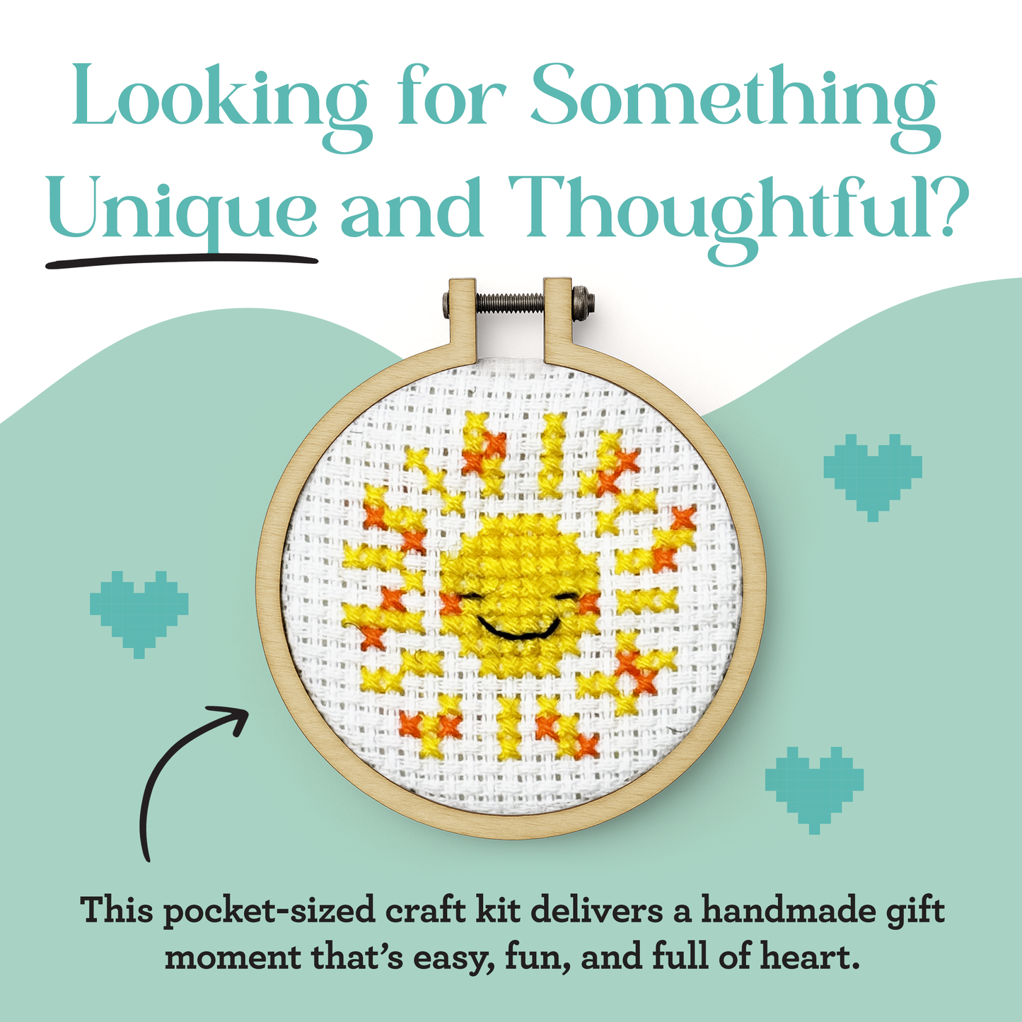 You are my Sunshine Mini Matchbox Cross Stitch Kit