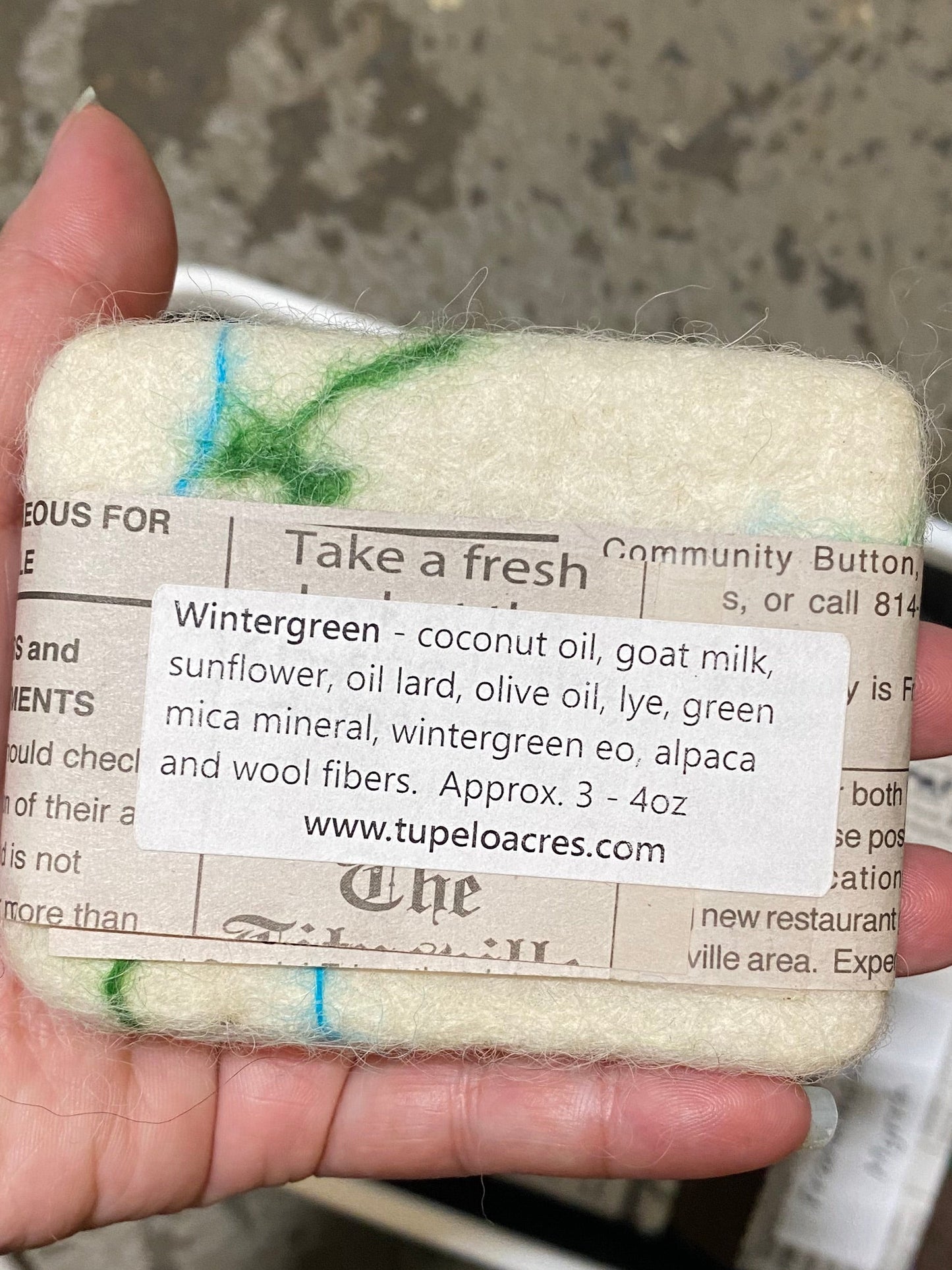 Tupelo Acres Soap - Felted Goat Milk