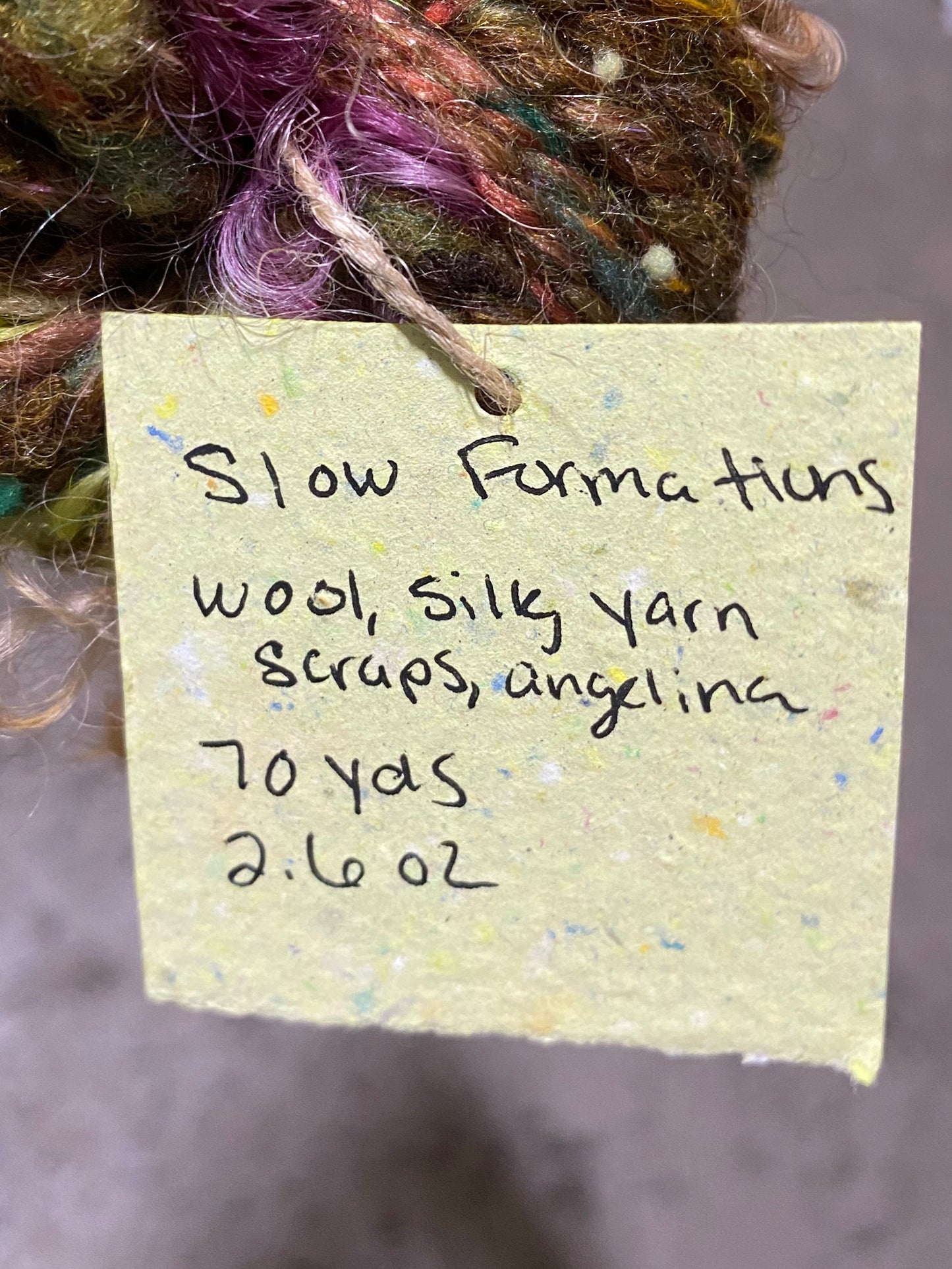 Slow Formations Hand Spun Yarn