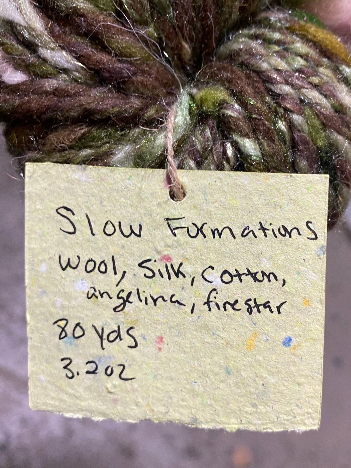 Slow Formations Hand Spun Yarn