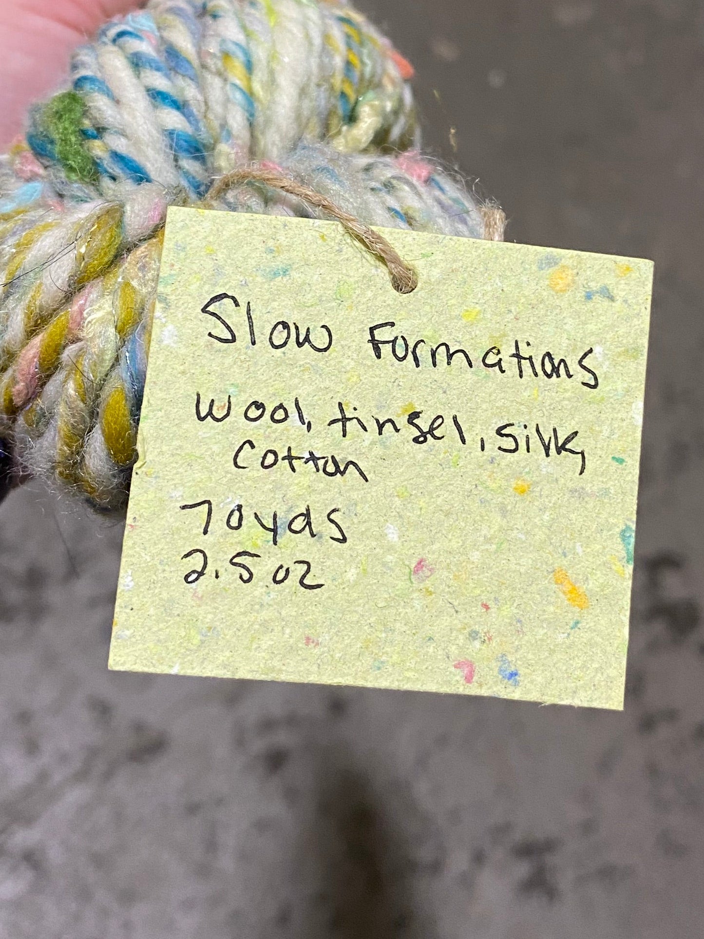 Slow Formations Hand Spun Yarn