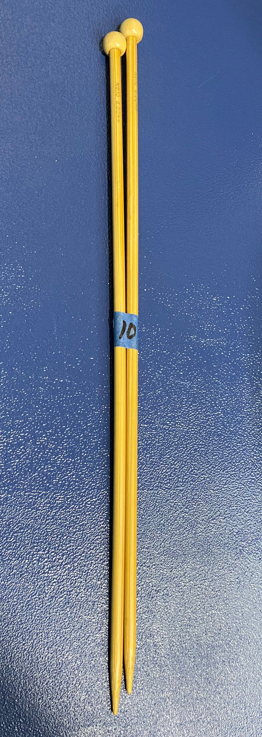 Straight Wooden Knitting Needles US 10