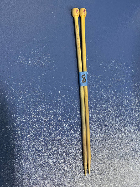 Straight Wooden Knitting Needles US 8