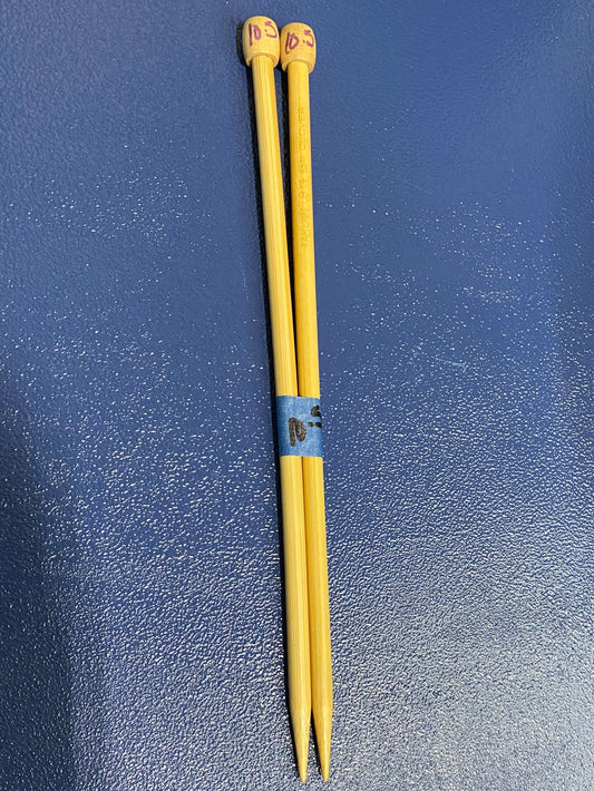 Straight Wooden Knitting Needles US 10.5