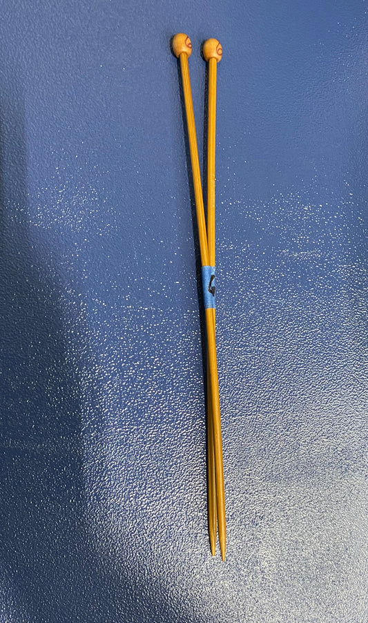Straight Wooden Knitting Needles US 6