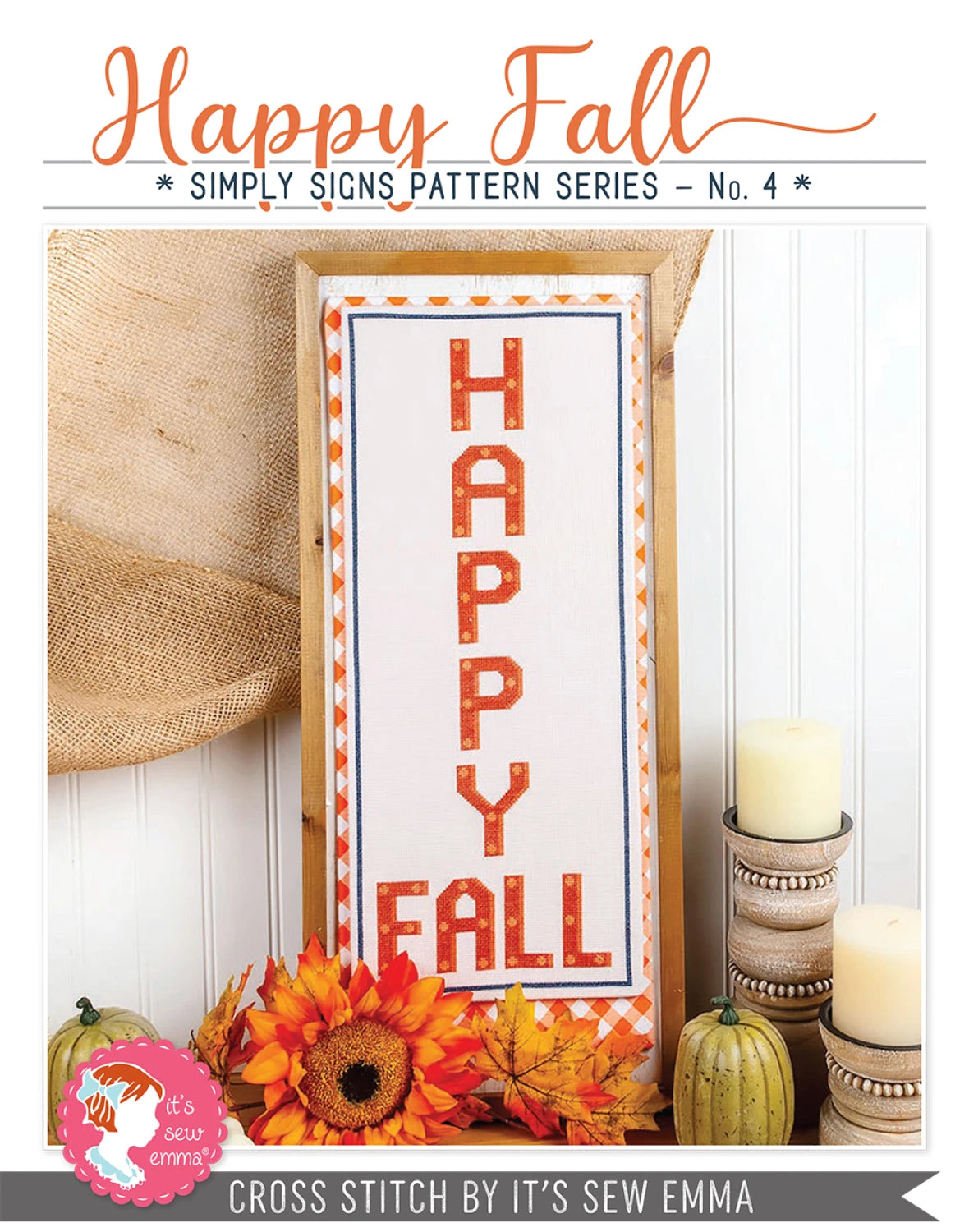 Happy Fall Cross Stitch Pattern
