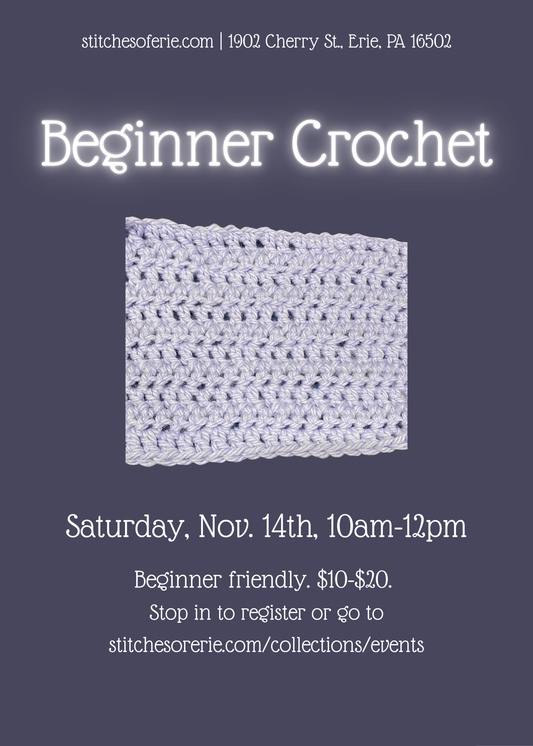 Nov 14, 2026 Beginner Crochet Workshop