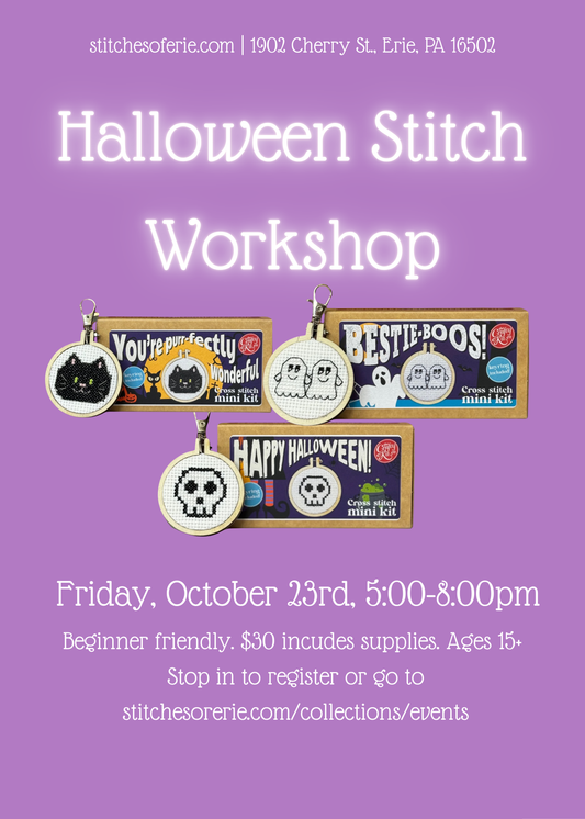 Oct. 23, 2026 Halloween Cross Stitch Workshop