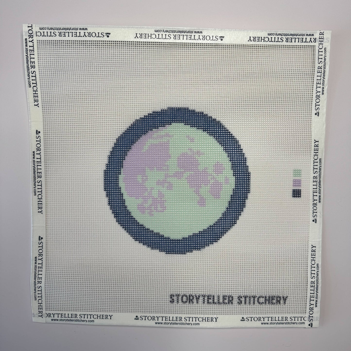 Full Moon Rising — Modern Needlepoint Kit (Small Design)