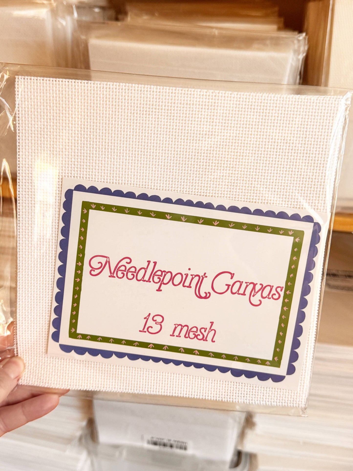 Blank Needlepoint Canvas Sheets Set of 6 13 Mesh Mono Canvas