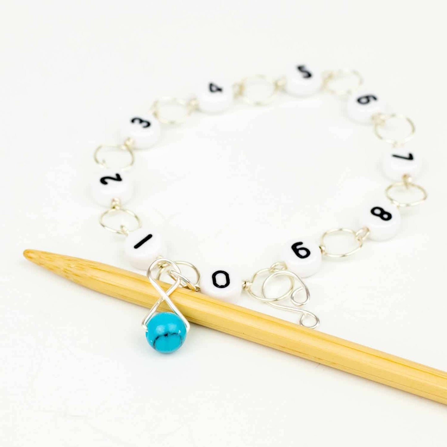 Turquoise Circle Chain Row Counter