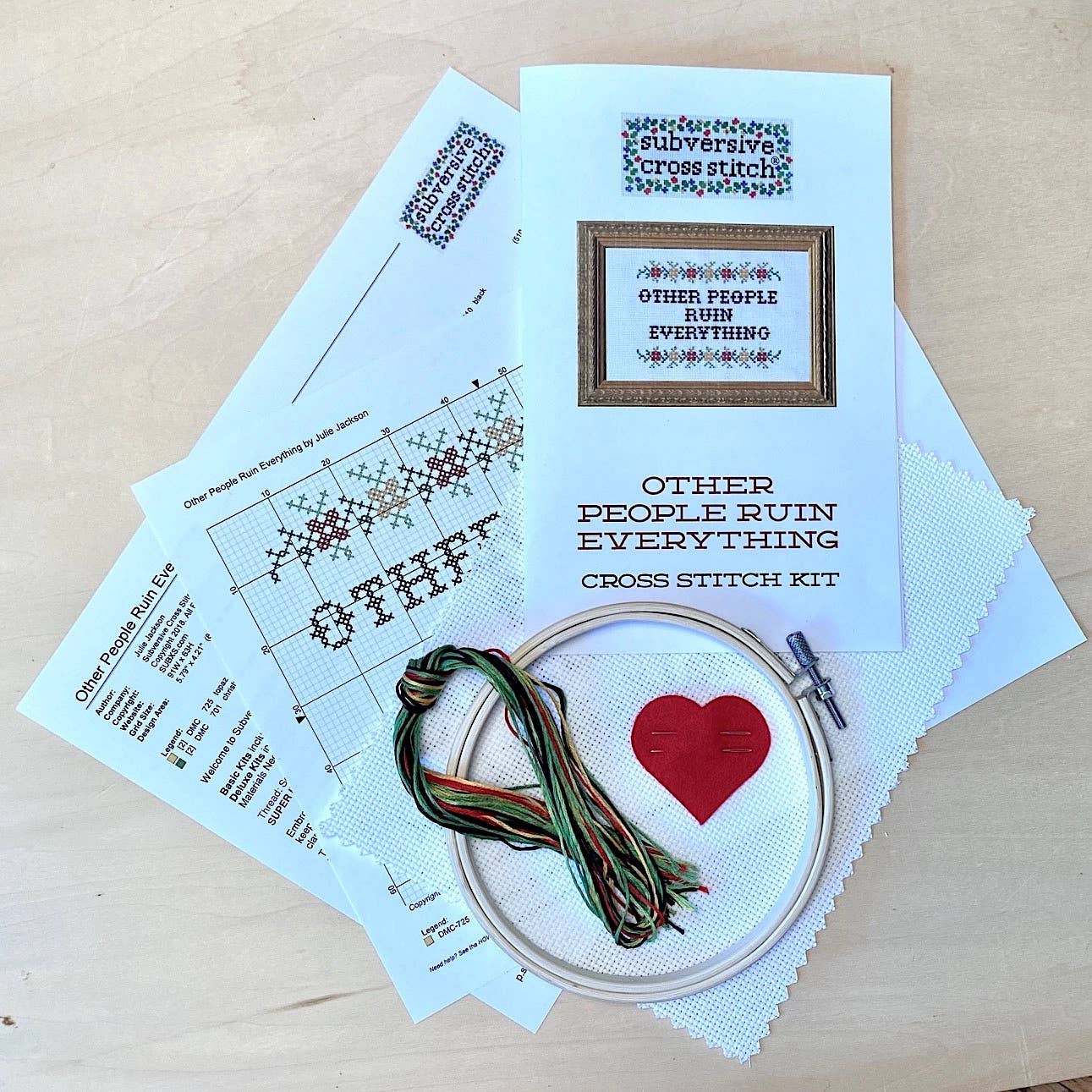 Your Anxiety is Lying to You Deluxe Cross Stitch Kit