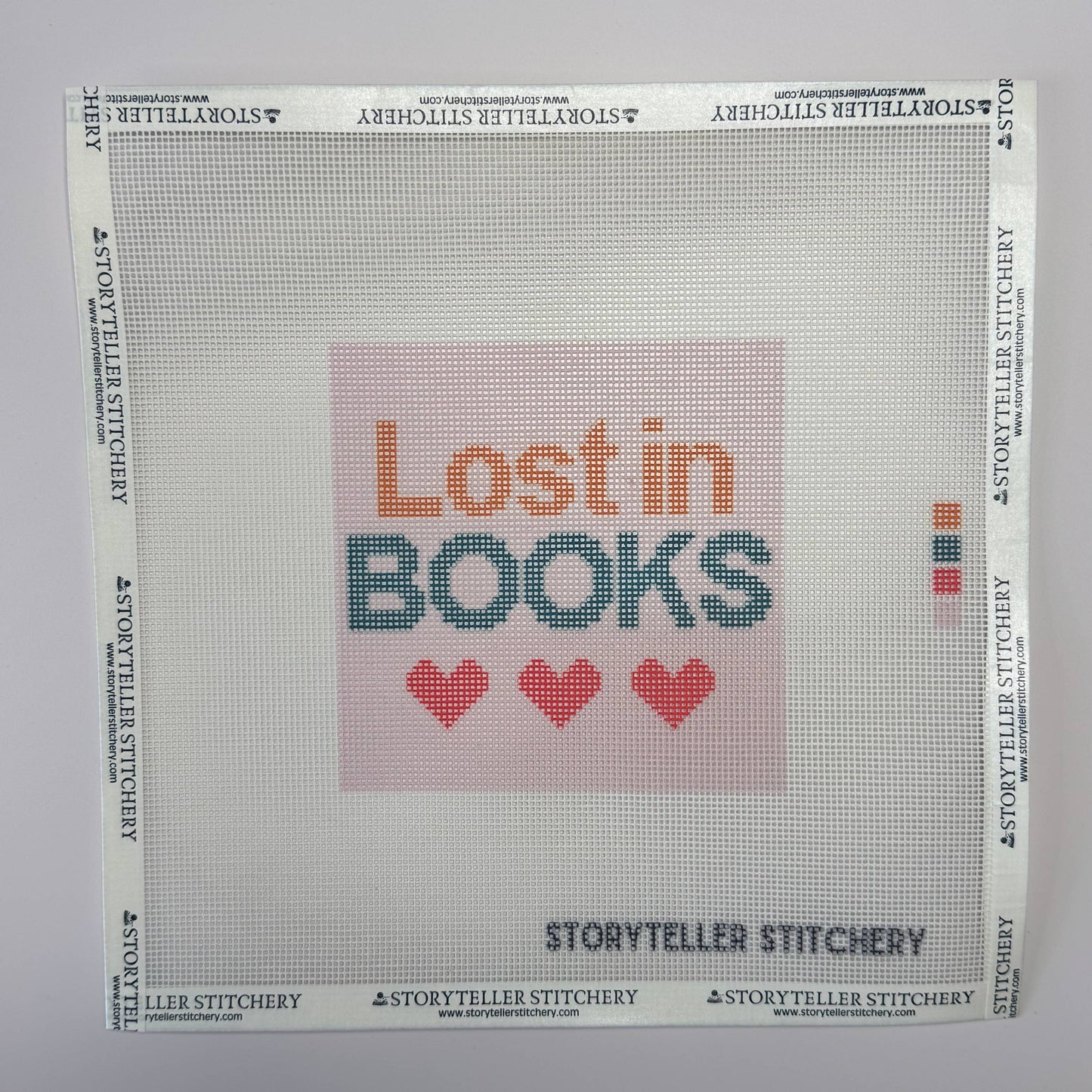 Lost in Books — Modern Needlepoint Kit (Small Design)