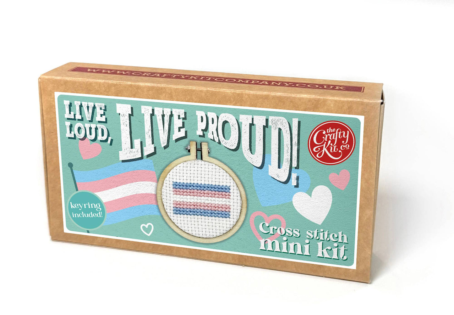 'Live Loud, Live Proud' Mini Matchbox Cross Stitch Kit