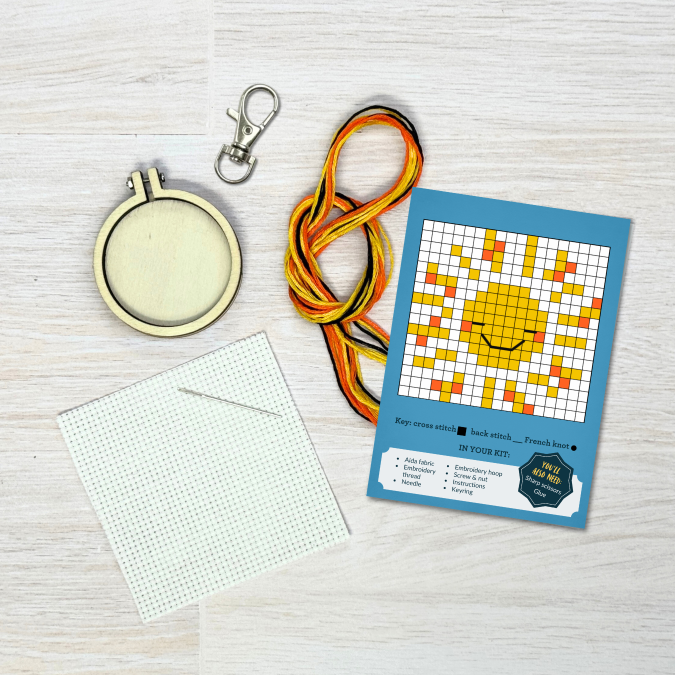 You are my Sunshine Mini Matchbox Cross Stitch Kit