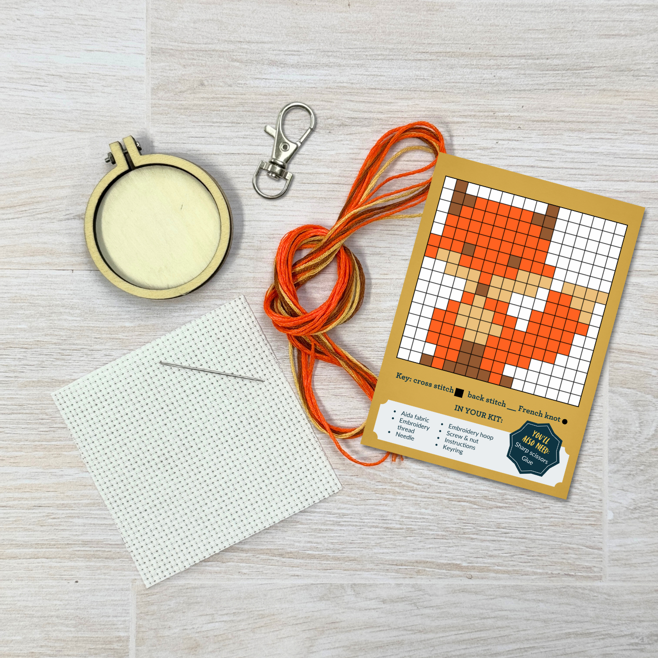 'For Fox Sake!' Mini Matchbox Cross Stitch Kit
